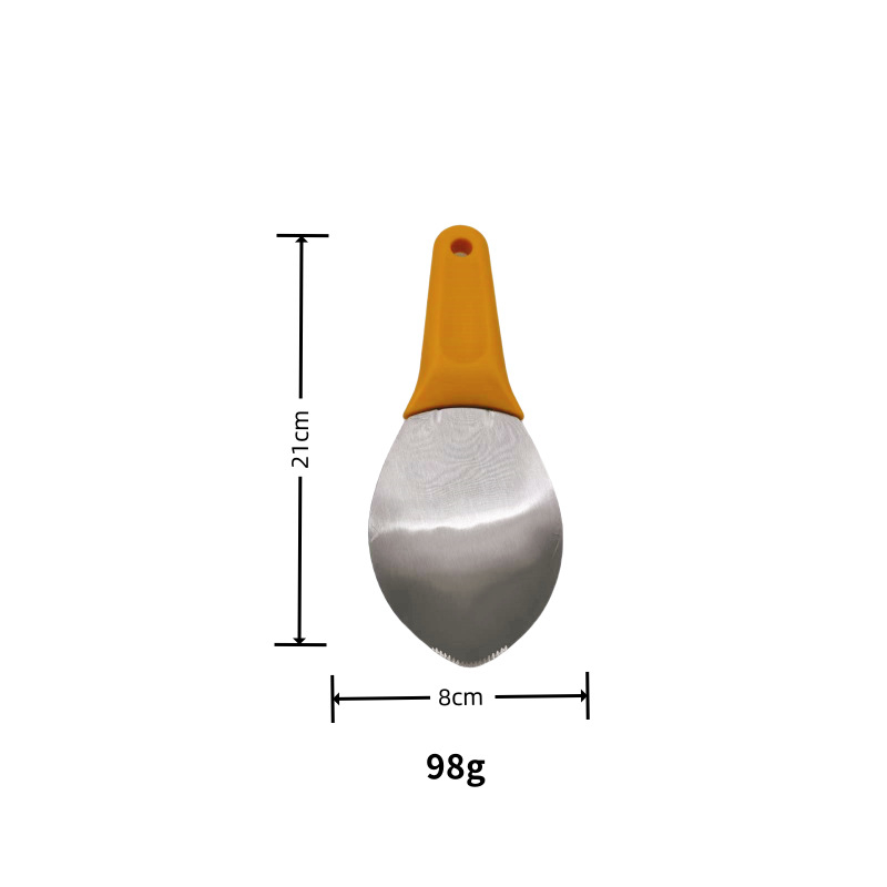 Cuțit din oțel inoxidabil pentru tăiere mango cu despărțitor de sâmburi – funcție dublă, lingură pentru pulpă