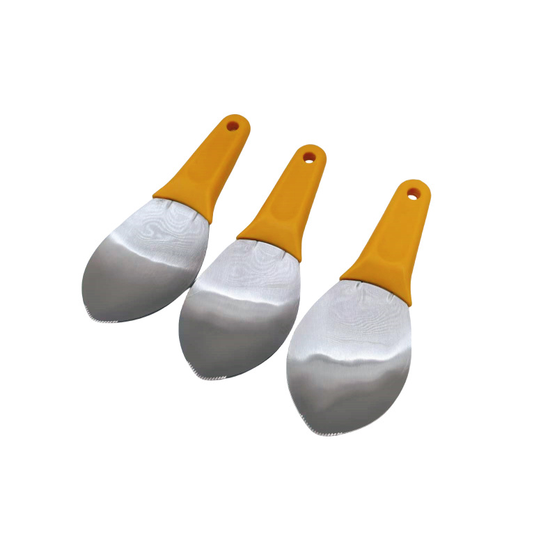 Cuțit din oțel inoxidabil pentru tăiere mango cu despărțitor de sâmburi – funcție dublă, lingură pentru pulpă