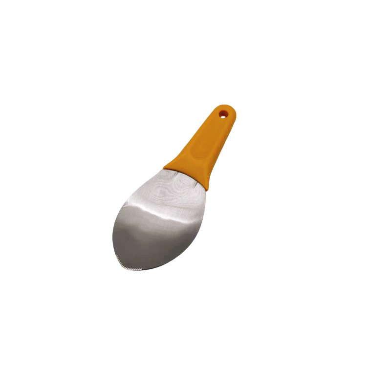 Cuțit din oțel inoxidabil pentru tăiere mango cu despărțitor de sâmburi – funcție dublă, lingură pentru pulpă