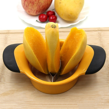 Tăietor mare de mango din oțel inoxidabil, cu eliminator de sâmburi