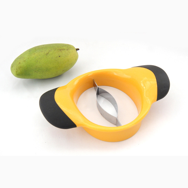 Tăietor mango cu eliminare a sâmburilor — ustensilă de bucătărie din oțel inoxidabil