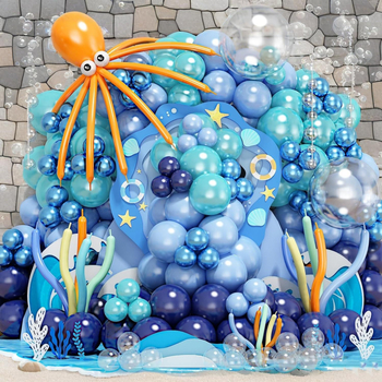Set de arcuri de baloane cu temă oceanică pentru petreceri – lanț decorativ de baloane