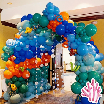 Set de arcuri de baloane cu temă oceanică pentru petreceri – lanț decorativ de baloane