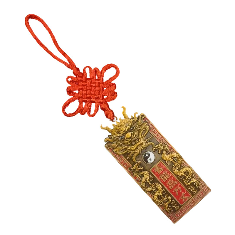 Pandantiv din nod chinezesc Qinglong, aliaj vopsit, decor pentru living, realizat manual