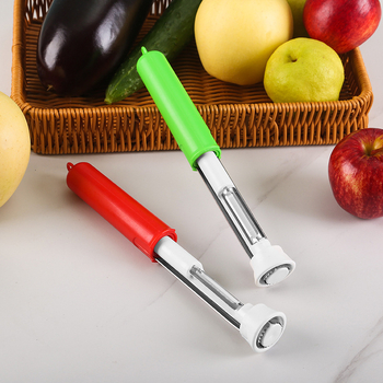 Corer telescopic pentru fructe, îndepărtător de sâmburi pentru mere și pere, oțel inoxidabil, 2-in-1 curățitor de fructe