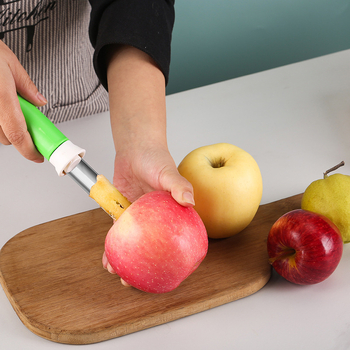 Corer telescopic pentru fructe, îndepărtător de sâmburi pentru mere și pere, oțel inoxidabil, 2-in-1 curățitor de fructe