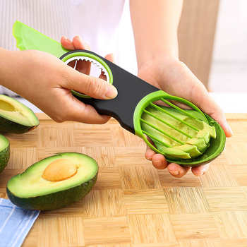 Tăietor de fructe 3 în 1 pentru kiwi și avocado – feliator, scoatere de sâmburi, cuțit
