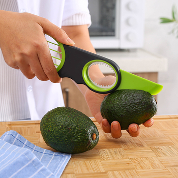 Tăietor de fructe 3 în 1 pentru kiwi și avocado – feliator, scoatere de sâmburi, cuțit