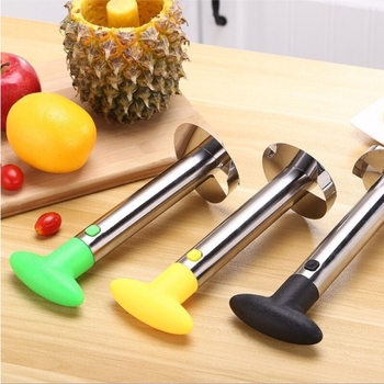 Instrument din oțel inoxidabil pentru eliminarea miezului din ananas, cu cuțit de tăiere