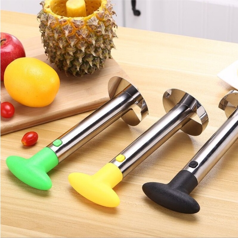 Instrument din oțel inoxidabil pentru eliminarea miezului din ananas, cu cuțit de tăiere