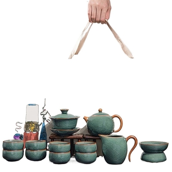 Ge Kiln Kung Fu čajni set, keramički Xi Shi čajnik i šalice, komplet s pladnjem za čaj za dom i ured