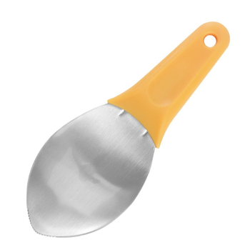 Unealtă din oțel inoxidabil pentru mango: decojit, lingură pentru pulpă, separator pentru coajă și sâmburi, tăietor cuburi mango