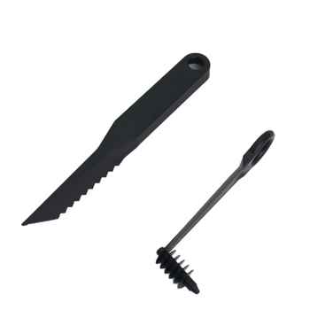 Set cuțite V pentru sculptat fructe și pepeni și cuțit de curățare cu dinți spiralati