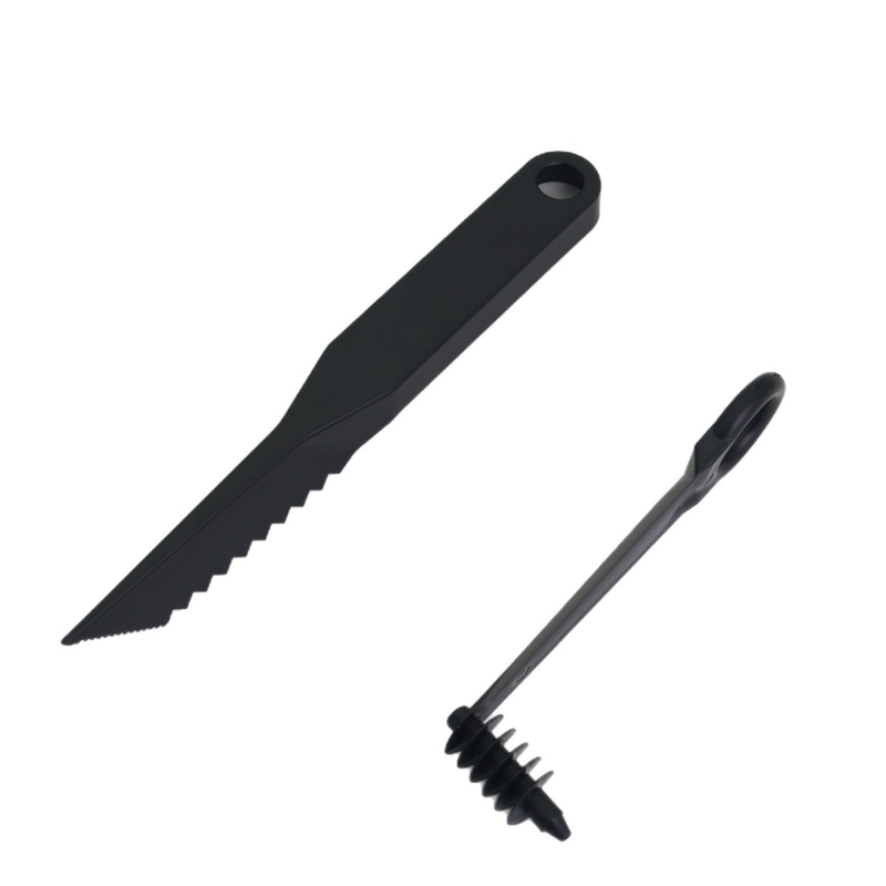 Set cuțite V pentru sculptat fructe și pepeni și cuțit de curățare cu dinți spiralati