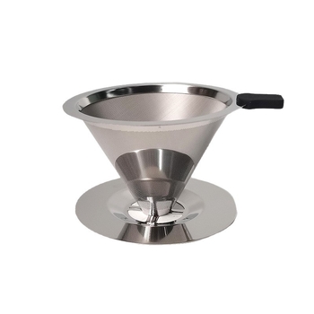 Filtru de cafea din oțel inoxidabil 304, dublu strat, turnare manuală, ceașcă-filtru V60, fără hârtie, sită pentru sediment ceai