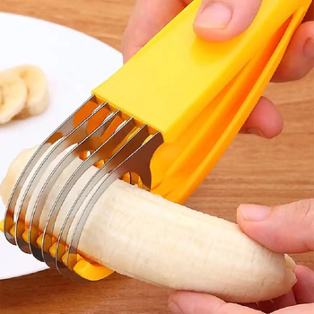 Tăietor din oțel inoxidabil pentru fructe – banane, castraveți și cârnați (instrument mic)