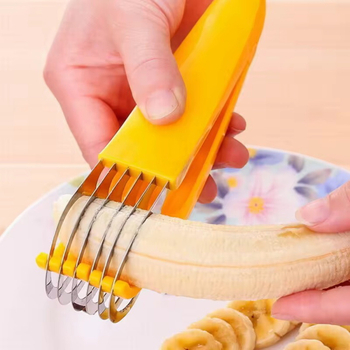 Tăietor din oțel inoxidabil pentru fructe – banane, castraveți și cârnați (instrument mic)