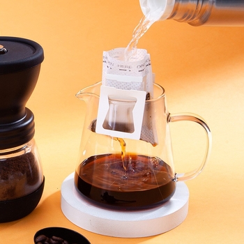 Filtru de cafea de unică folosință pentru preparare manuală, pungă filtrantă portabilă pentru cafea măcinată