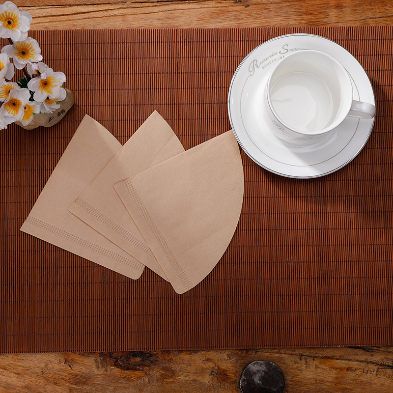 Filtru de cafea în formă de V, pulpă de lemn virgină, conic, pentru 1–4 porții, filtru pentru cafea la preparare manuală