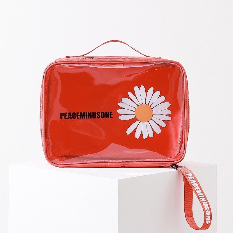 Daisy prozirna PVC kozmetička torbica, vodootporna, velika kapaciteta za putovanja