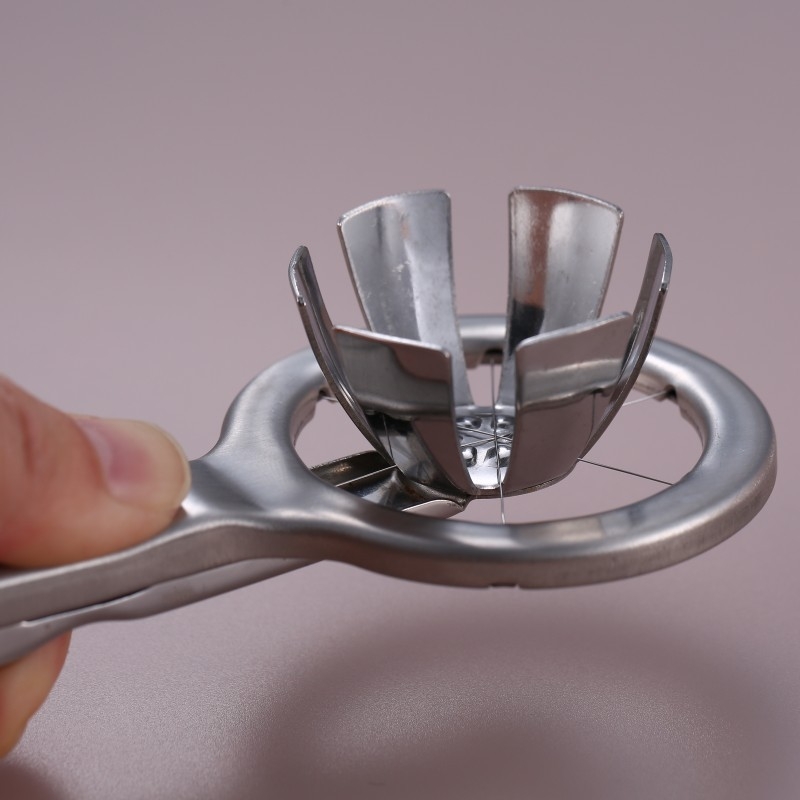 Tăietor de ouă din oțel inoxidabil 304, hexagonal, divizor de ouă