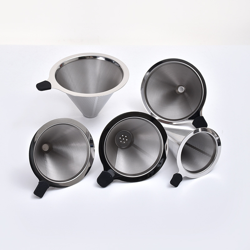 Set pour-over din oțel inoxidabil, cu filtru din plasă ultra-fină, fără hârtie
