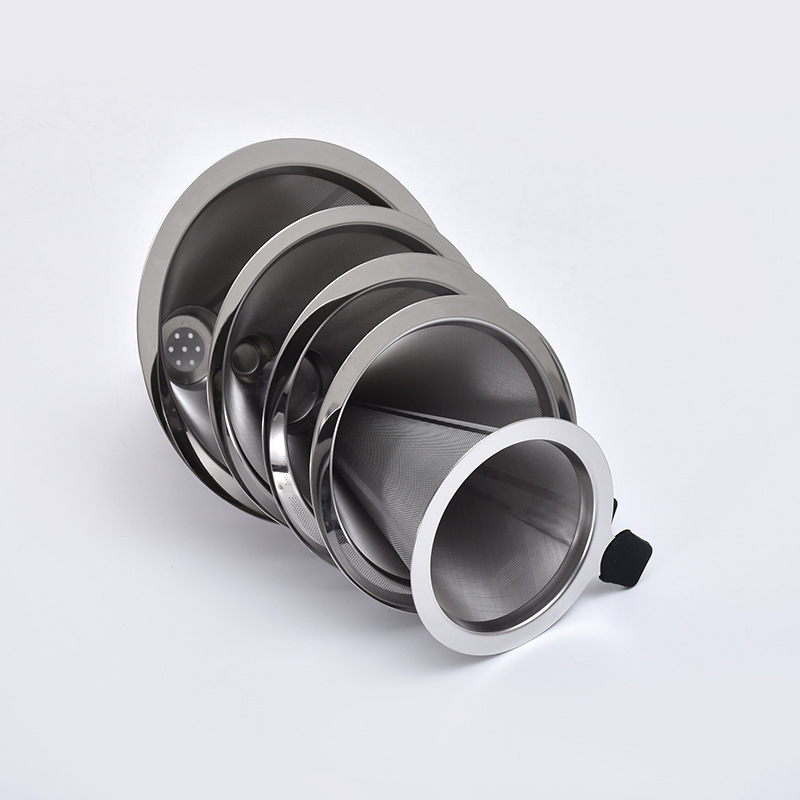 Set pour-over din oțel inoxidabil, cu filtru din plasă ultra-fină, fără hârtie