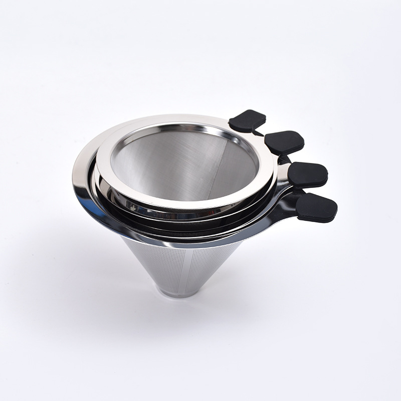 Set pour-over din oțel inoxidabil, cu filtru din plasă ultra-fină, fără hârtie