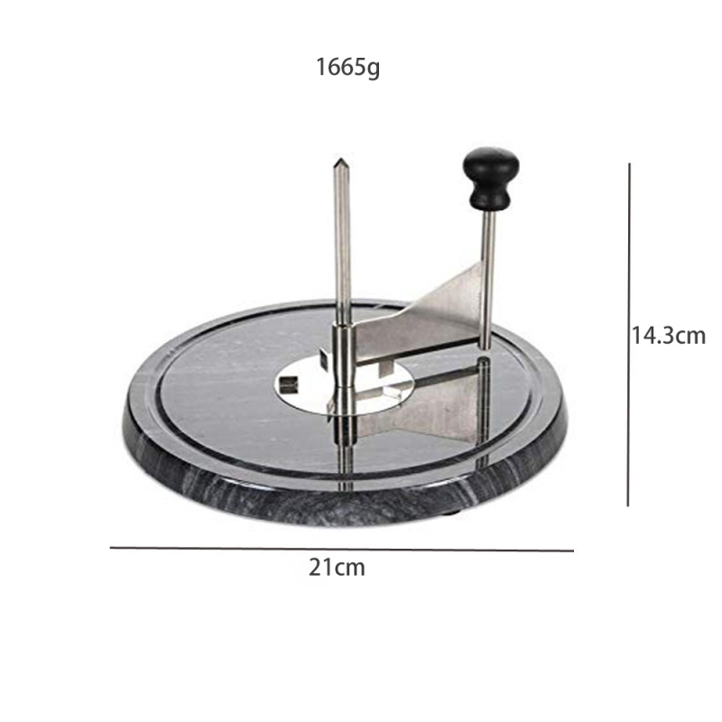Tăietor de brânză cu disc de marmură — instrument de bucătărie din oțel inoxidabil