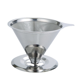 Muzi filtru de cafea din oțel inoxidabil 304, dublu strat pentru V60, filtru ultrafin dens, fără filtru de hârtie