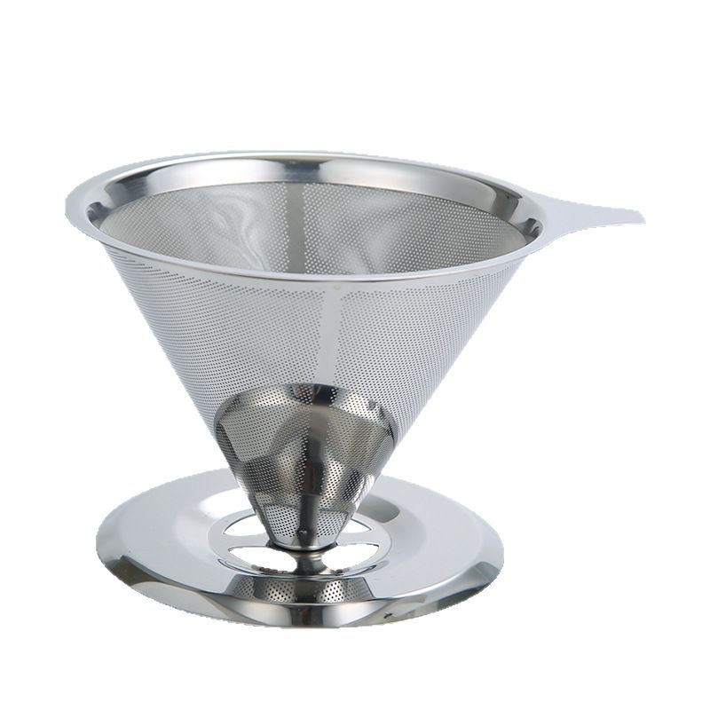 Muzi filtru de cafea din oțel inoxidabil 304, dublu strat pentru V60, filtru ultrafin dens, fără filtru de hârtie