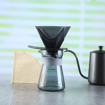 Filtru de cafea detașabil, mare, negru, pentru preparare prin turnare