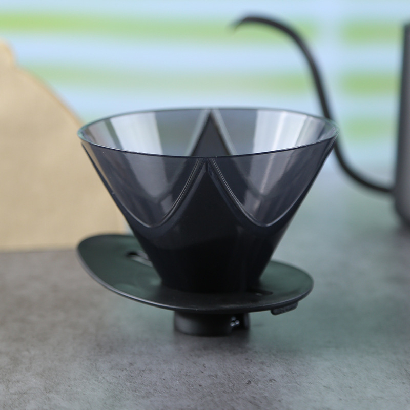 Filtru de cafea detașabil, mare, negru, pentru preparare prin turnare