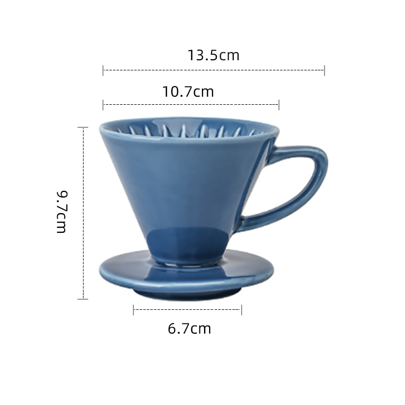 Set de cafea turnat manual, cană ceramică pentru filtrare și filtru V60