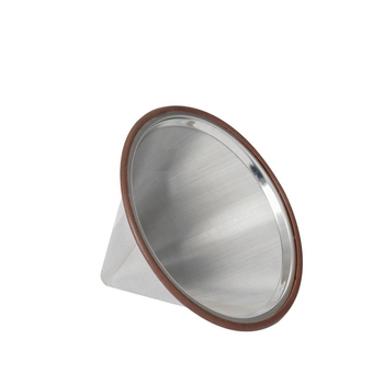 Filtru de cafea din oțel inoxidabil 304, în formă de V, cu două straturi, reutilizabil pentru prepararea cafelei prin pour-over