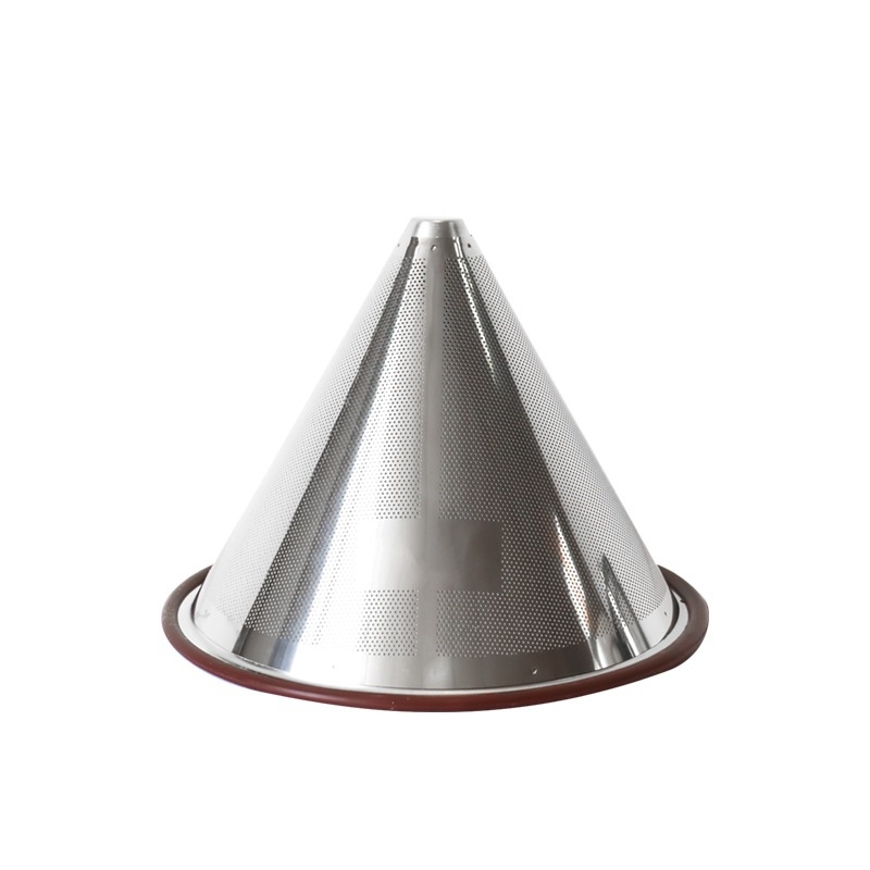 Filtru de cafea din oțel inoxidabil 304, în formă de V, cu două straturi, reutilizabil pentru prepararea cafelei prin pour-over
