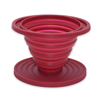 Filtru de cafea pliabil din silicon, calitate alimentară, portabil, pentru uz casnic și în aer liber, filtru pour-over