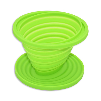 Filtru de cafea pliabil din silicon, calitate alimentară, portabil, pentru uz casnic și în aer liber, filtru pour-over