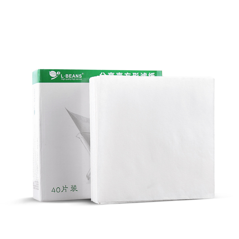 Filtre de cafea pătrate L-BEANS, nealbite, fibre din pulpă de lemn, 40 foi