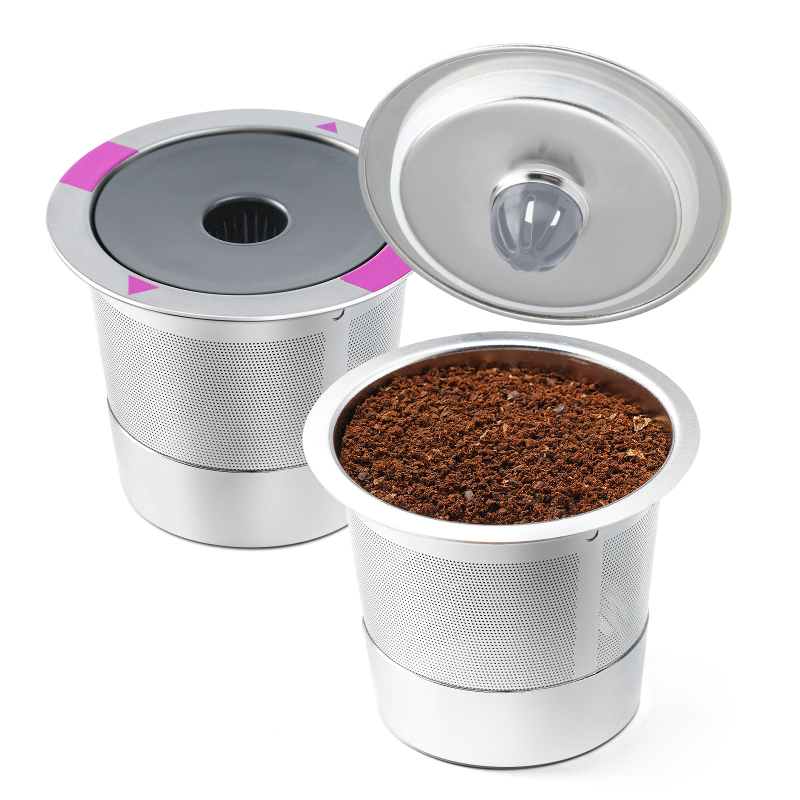 iCafilas Capsulă K-Cup din oțel inoxidabil, reutilizabilă pentru Keurig