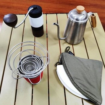 Kit cafea în aer liber: cutie pentru filtru de hârtie și geantă pentru accesorii de cafea de călătorie