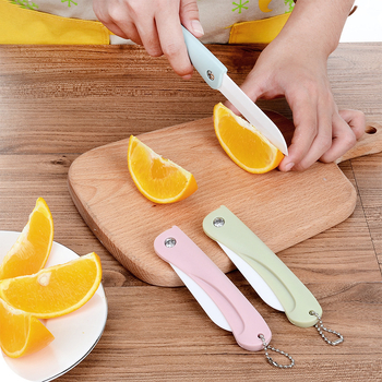 Cuțit de fructe ceramic pliabil, cuțit mini portabil pentru bucătărie și decojit fructe