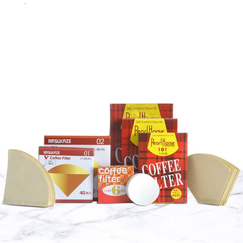 V01102 Filtru conic de cafea din pulpă de lemn brut, pentru moka pot și infuzie la rece