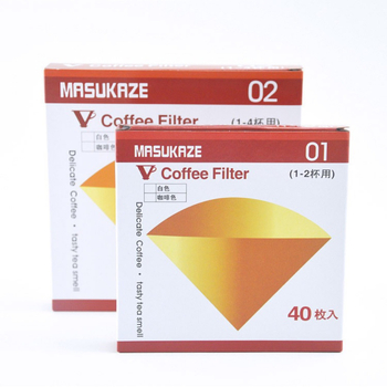 V01102 Filtru conic de cafea din pulpă de lemn brut, pentru moka pot și infuzie la rece