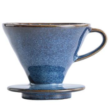 Filtru ceramic V60 conic pentru cafea pour-over, cu model spiral, stil vintage, Starry Sky