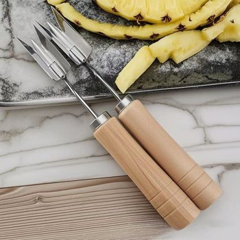 Curățitor de ananas din oțel inoxidabil, cu cuțit și îndepărtător de ochi, răzuitor pentru ananas