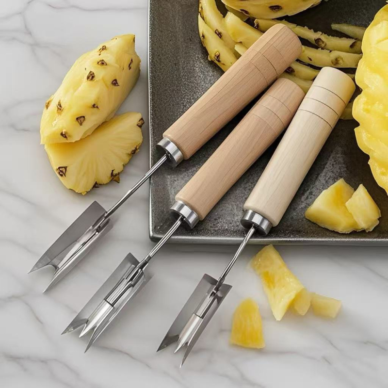Curățitor de ananas din oțel inoxidabil, cu cuțit și îndepărtător de ochi, răzuitor pentru ananas
