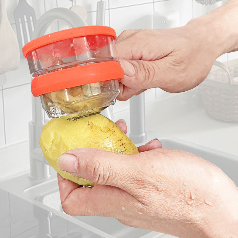 Nah Curățător de legume și fructe multifuncțional cu depozitare integrată pentru bucătărie, fructe și cartofi