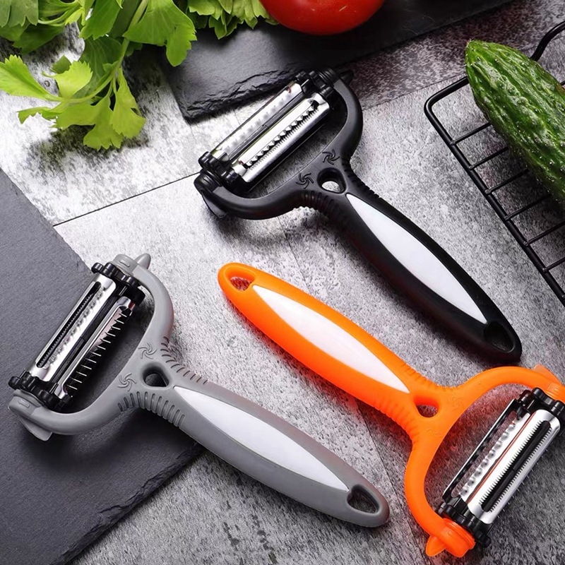 Cuțit de curățat 3 în 1 și răzător, gadget de bucătărie creativ pentru decojirea fructelor și felierea cartofilor