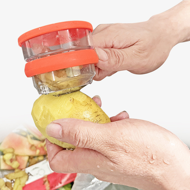 Curățător de fructe și legume cu cutie de depozitare, protecție anti-stropiri